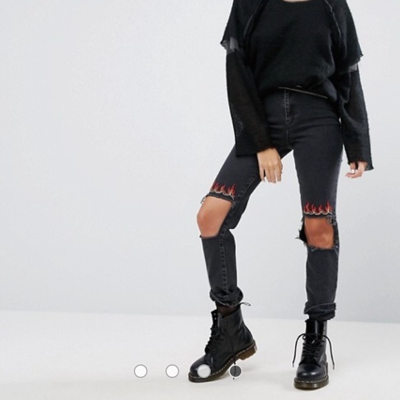 ragged priest flame jeans